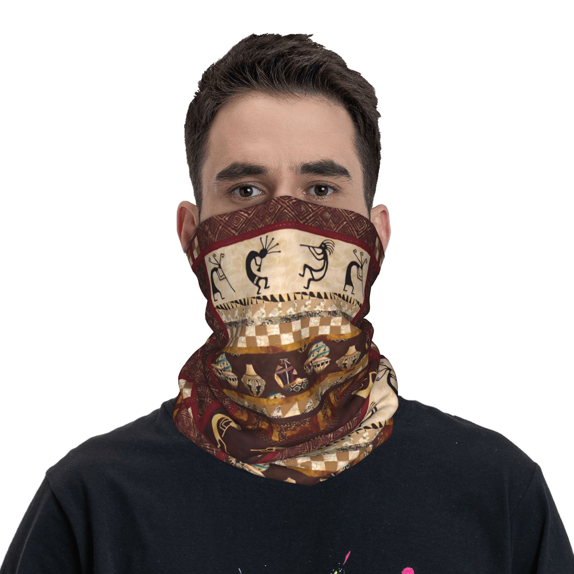 Custom Kokopelli Winter Headba - Neck Warmer Tube 评论和价格