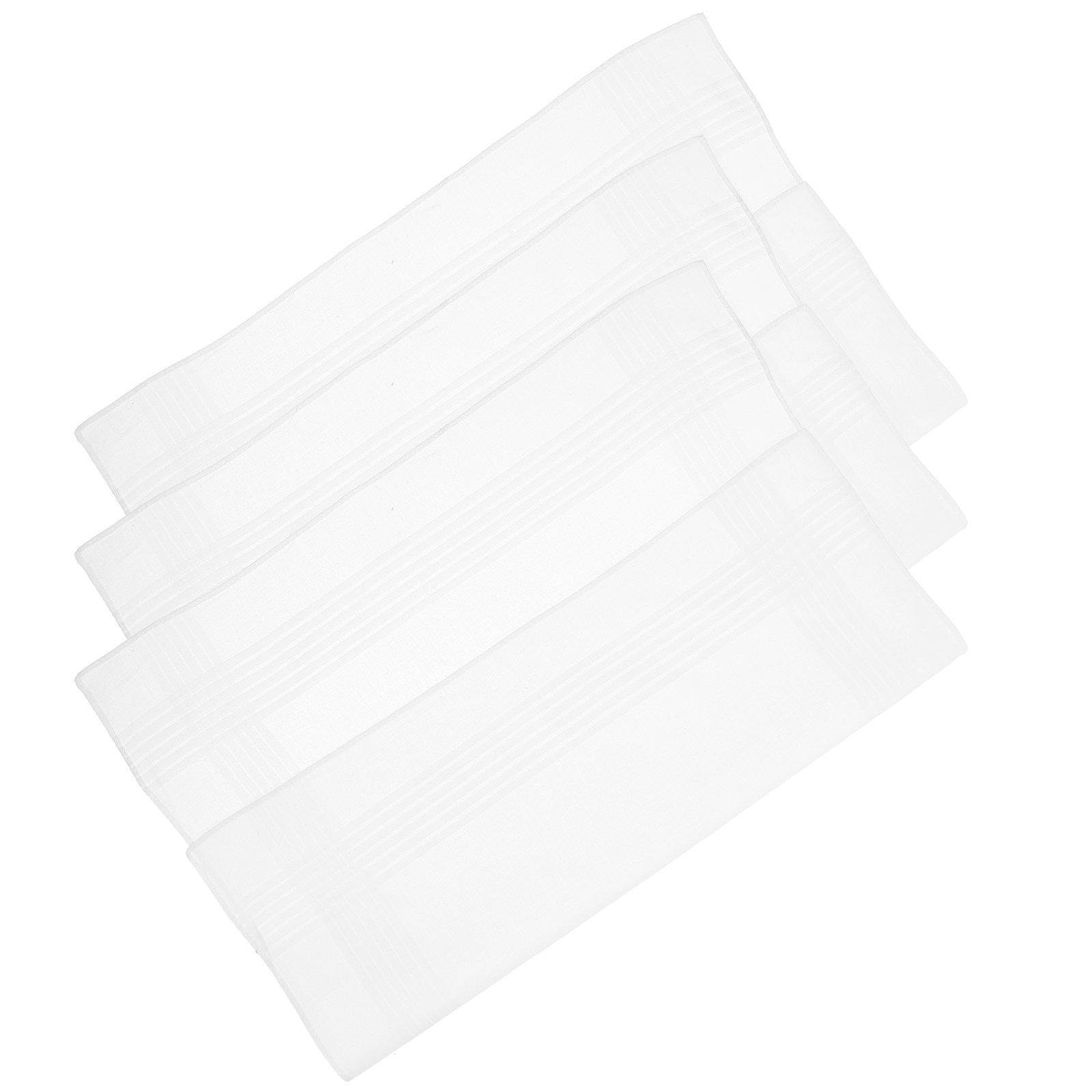 3Pcs Pure White Handkerchief S - Handkerchief Cotton Men 评论和价格