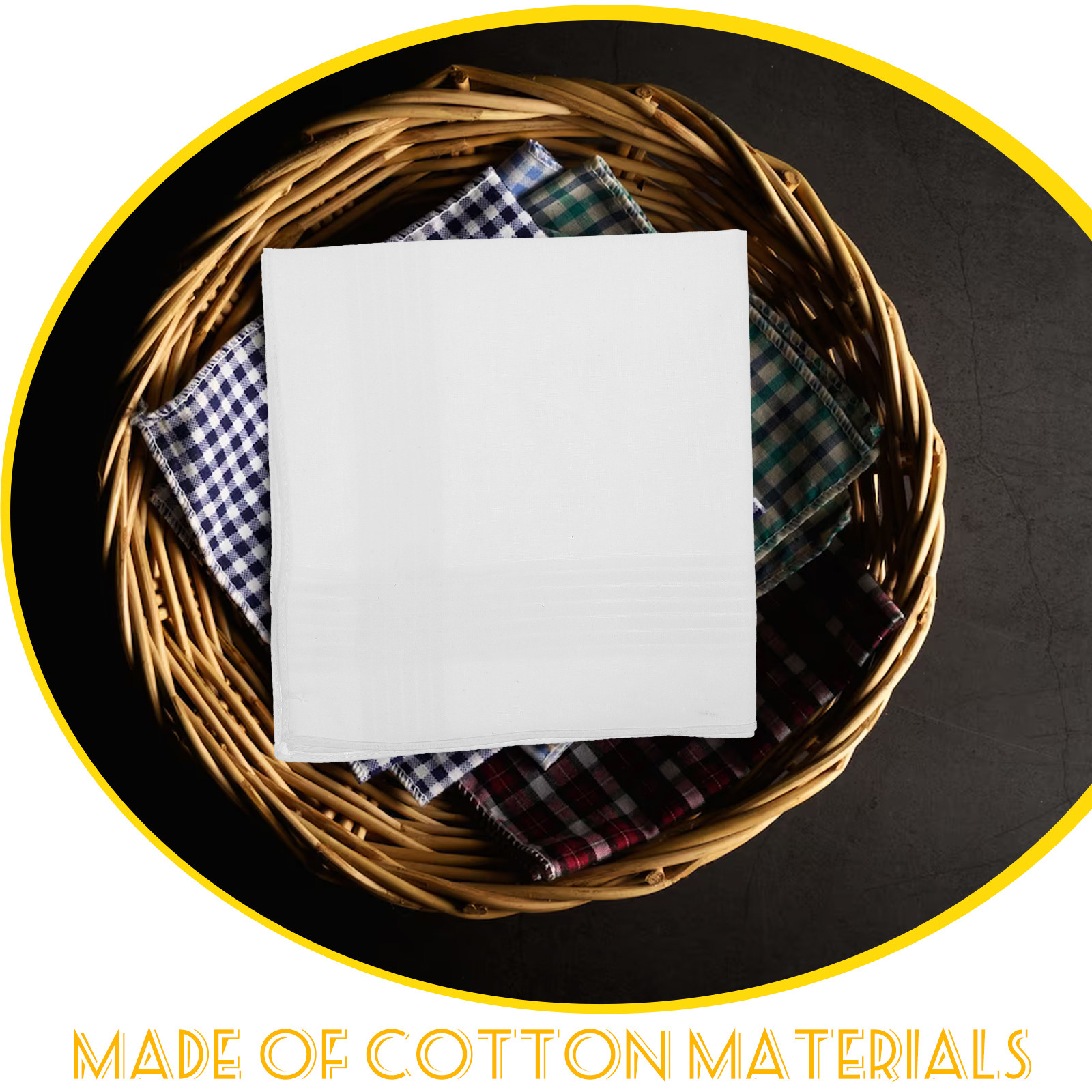 3Pcs Pure White Handkerchief S - Handkerchief Cotton Men 评论和价格