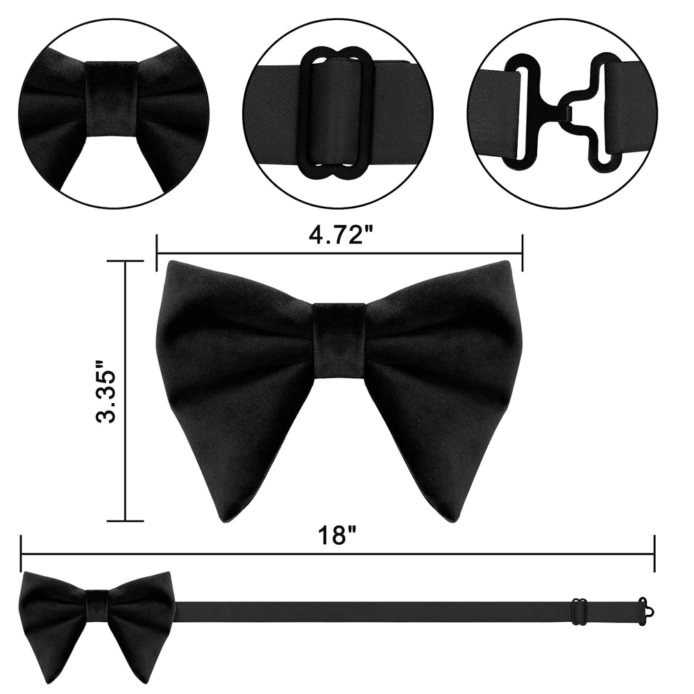 Men's Velvet Bow Ties Pre Tied - Bow Tie Pre Tied 评论和价格